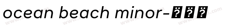 ocean beach minor字体转换
